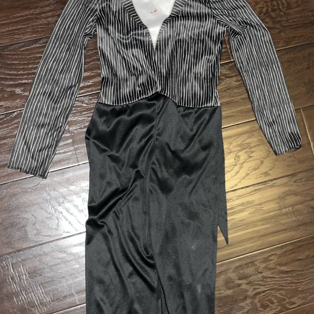 Jack Skellington Black and White Pinstripe Costume w Mask